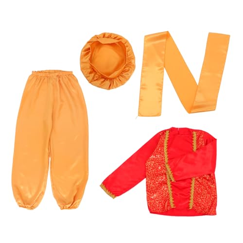 LRXIYODE Prince Children's Performance Anzug Halloween Royal Outfit Halloween -Kostüm Arabisches -Outfit Prinzenkostüm für Königskrone Kostüm Polyester (Polyester) rot von LRXIYODE