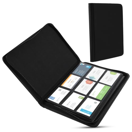 LRXIYODE Pu-kartenbuch Kartenheft Kartenalbum Ordner Sammlerstück Lagerung Anzeige Alben Mehrere Sammlung Handelskartenorganisator Kartenbinder Inhaber-Album Ärmel Sammeln PVC Black von LRXIYODE
