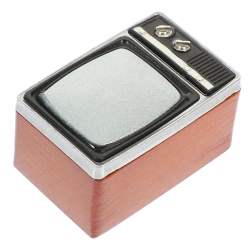 LRXIYODE Puppenhaus Miniatur Fernseher Retro Tv Modell Delikates Puppenmöbel Dekoration Wohnzimmer Zubehör von LRXIYODE