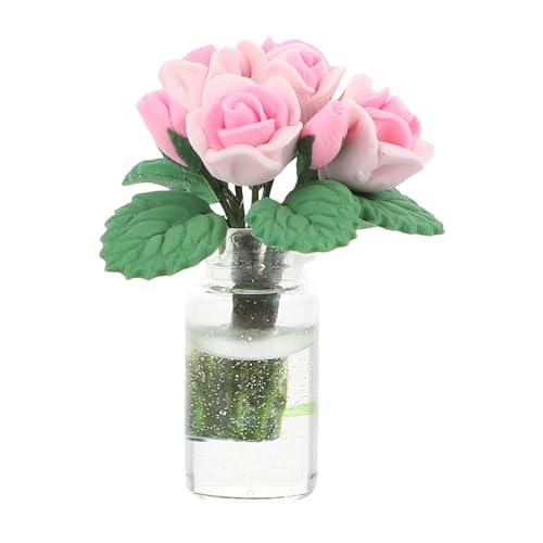 LRXIYODE Puppenhaus Rosen Blumen eingetopft drinnen Mini- -Bonsai-Ornament Rosendekor miniaturfiguren miniaturen Figuren microanlagen Mini-Rose im Topf Mini-Topfpflanzendekor Harz Rosa LRXIYODE Puppenhaus Rosen Blumen eingetopft drinnen Mini- -Bonsai-Ornament Rosendekor miniaturfiguren miniaturen Figuren microanlagen Mini-Rose im Topf Mini-Topfpflanzendekor Harz Rosa von LRXIYODE