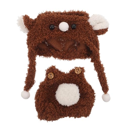 LRXIYODE Puppenkleidung Set für Puppen mit Braunem Bärenmuster Overalls und Mütze Robustes Einfach Anzuziehendes Spielkleidungsset für Puppen für Fantasievolles Ankleiden LRXIYODE Puppenkleidung Set für Puppen mit Braunem Bärenmuster Overalls und Mütze Robustes Einfach Anzuziehendes Spielkleidungsset für Puppen für Fantasievolles Ankleiden von LRXIYODE