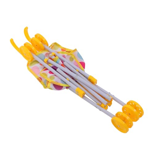 LRXIYODE Puppenwagen Kunststoff Handlicher Puppen Kinderwagen Modell für Spielerisches Rollenspiel Geburtstag Weihnachten von LRXIYODE