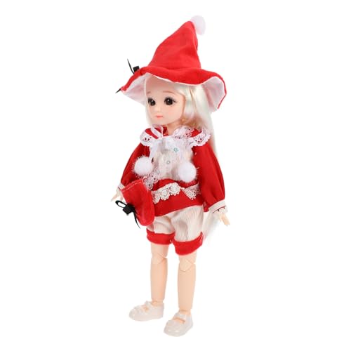 LRXIYODE Realistische Bjd Gelenkpuppe mit Kleidung Schuhe Mütze und Tasche Lebensechte Kawaii Mädchenpuppe für Weihnachten Detailreiche Simulation und Sicherer Kreatives von LRXIYODE