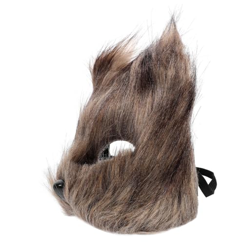LRXIYODE Realistische Fuchsmaske Halbgesicht Halloween Cosplay Maske mit Elastischem Band Atmungsaktive Tiermaske für Karneval Maskerade Party und Kostümveranstaltungen von LRXIYODE