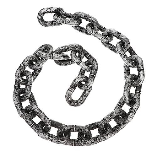 LRXIYODE Realistische Halloween Deko Kette Leichte Plastik Fake Chain mit Antik Silbernem Look für Party Haunted House Cosplay und Gruselige Halloween Atmosphäre LRXIYODE Realistische Halloween Deko Kette Leichte Plastik Fake Chain mit Antik Silbernem Look für Party Haunted House Cosplay und Gruselige Halloween Atmosphäre von LRXIYODE