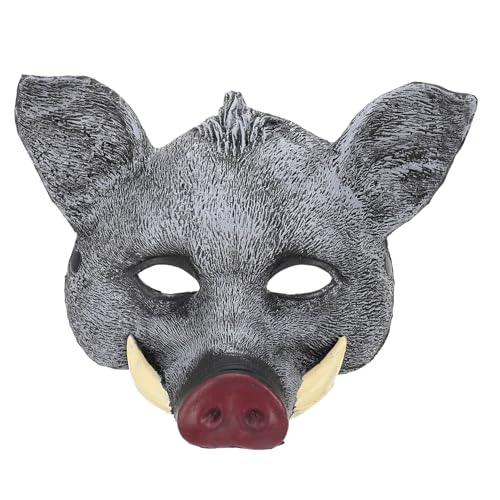 LRXIYODE Realistische Wildschwein Maske Halloween Cosplay Masquerade Tiermaske Fasching Gruselmasken Erwachsene Karneval Party Zubehör von LRXIYODE