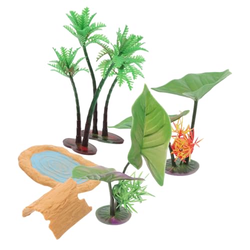 LRXIYODE Realistischen Schwimmenden Lotusblättern und Miniatur Teich Ornamenten für Mikro Landschaftsdeko für Feengärten und Teichzubehörbl von LRXIYODE