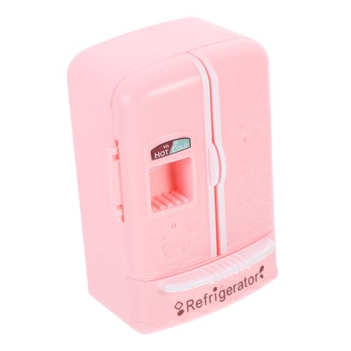 LRXIYODE Realistischer Mini Kühlschrank Puppenhaus Möbel Zubehör Modell mit Doppeltür Detailgetreu und Langlebig für Kinderzimmer und Miniaturwelten von LRXIYODE