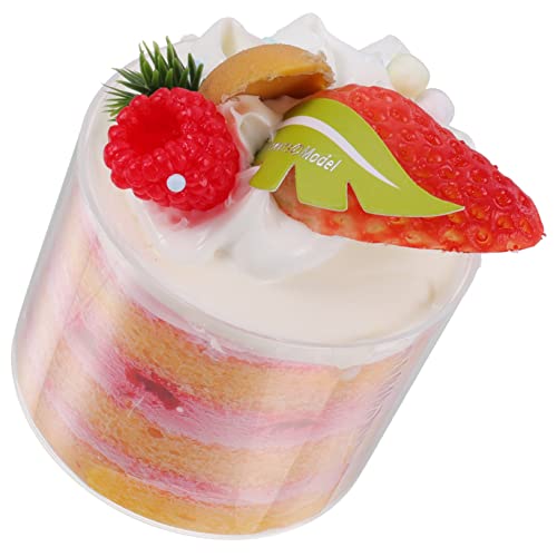 LRXIYODE Realistisches Faux Cake Modell Lebensnahe Dekoration aus Hochwertigem Material Glatte Oberfläche Sicher für Leicht und Tragbar als Süßes Requisit und Deko für Küche und Fotografie von LRXIYODE