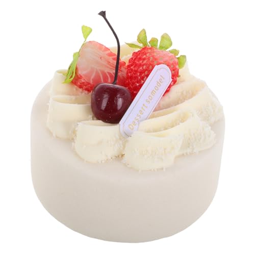 LRXIYODE Realistisches Kuchenmodell mit Kirschdekoration Künstliche Dessertdeko Dekorativer Geburtstagstorten Ersatz für Partybedarf Schaufenster und Fotorequisiten von LRXIYODE