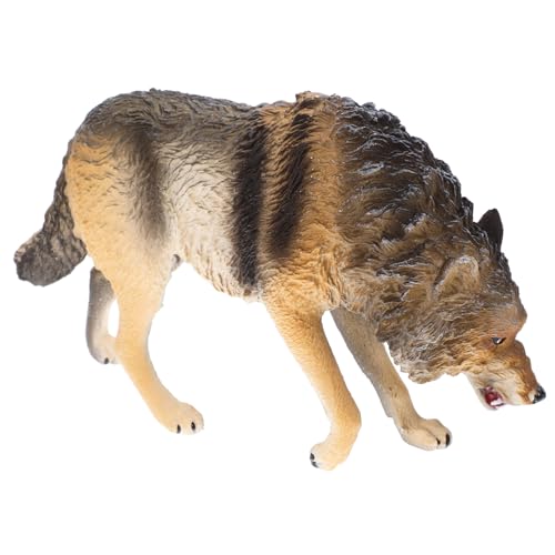 LRXIYODE Realistisches Wolf Modell Lebensnahe Wildtier Figur Kognitives Lernspielzeug Dekoration für Zuhause Garten Schreibtisch von LRXIYODE