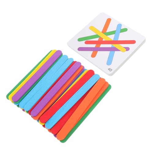 LRXIYODE Regenbogen Stäbe Kreatives Feinmotorik und Logischem für Kleinkinder Karten für Sensorische Spiele und Spaß Beim Lernen LRXIYODE Regenbogen Stäbe Kreatives Feinmotorik und Logischem für Kleinkinder Karten für Sensorische Spiele und Spaß Beim Lernen von LRXIYODE