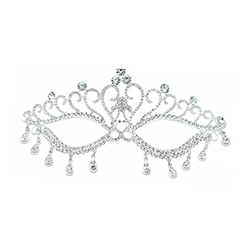 LRXIYODE Rhinestone Maske Silber Glitzernde Masquerade Maske für Halloween Kostüm Tanzball Damen Herren Elegant und Hautfreundlich LRXIYODE Rhinestone Maske Silber Glitzernde Masquerade Maske für Halloween Kostüm Tanzball Damen Herren Elegant und Hautfreundlich von LRXIYODE
