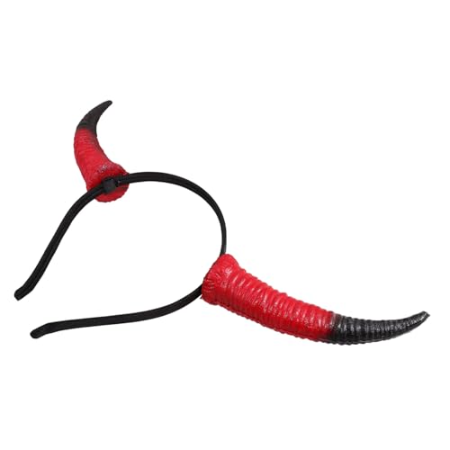 LRXIYODE Rotes Cosplay Stirnband mit Großen Schafhörnern Kreativer Haarschmuck für Halloween Karneval und Festival Bequemes Party Accessoire für Frauen und Mädchen LRXIYODE Rotes Cosplay Stirnband mit Großen Schafhörnern Kreativer Haarschmuck für Halloween Karneval und Festival Bequemes Party Accessoire für Frauen und Mädchen von LRXIYODE