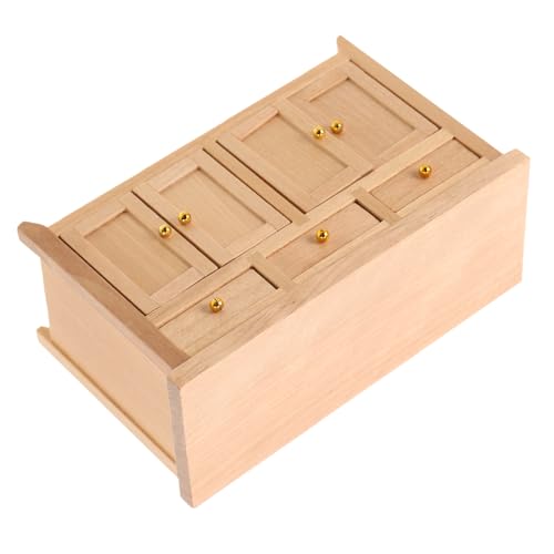 LRXIYODE Scale Realistisches Puppenhaus Möbelstück Unbemalter Mini Kommodenschrank für Wohnzimmer und Küche Detailgetreues Puppenhaus Zubehör Naturfarben LRXIYODE Scale Realistisches Puppenhaus Möbelstück Unbemalter Mini Kommodenschrank für Wohnzimmer und Küche Detailgetreues Puppenhaus Zubehör Naturfarben von LRXIYODE