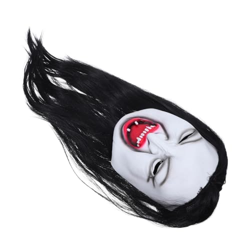 LRXIYODE Scary Face Mask für Erwachsene Frauen mit Langem Haar Halloween Horror Maske Bequeme Realistische Kopfbedeckung für Maskenball Karneval Bühnenauftritte und Gruselpartys LRXIYODE Scary Face Mask für Erwachsene Frauen mit Langem Haar Halloween Horror Maske Bequeme Realistische Kopfbedeckung für Maskenball Karneval Bühnenauftritte und Gruselpartys von LRXIYODE