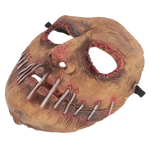 LRXIYODE Scary Halloween Horrormaske Realistisches Gruseliges Kostüm Zubehör für Halloween Party Cosplay Erwachsene Leichte Langlebige Gesichtsverkleidung von LRXIYODE