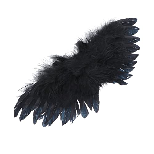 LRXIYODE Schwarze Engelsflügel DIY Party Dekoration Engelsflügel Ornament für Puppen Kostüm Zubehör Geeignet für Feier und Raumgestaltung von LRXIYODE