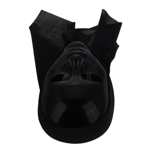 LRXIYODE Schwarze Vollgesichtsmaske mit Elastischem Kopfband für Halloween Party und Maskerade Unisex Kostümmaske für Männer und Frauen Komfortabel und Detailreich Gestaltet für von LRXIYODE