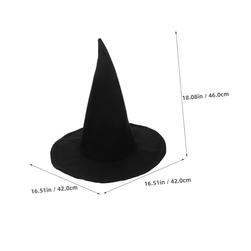 LRXIYODE Schwarzer Hexenhut Halloween Kostümspitze mit Breiter Krempe Leichter Hexenhut aus Doppelseitigem Samt für Party Cosplay Halloween Kostümzubehör und Dekoration LRXIYODE Schwarzer Hexenhut Halloween Kostümspitze mit Breiter Krempe Leichter Hexenhut aus Doppelseitigem Samt für Party Cosplay Halloween Kostümzubehör und Dekoration von LRXIYODE