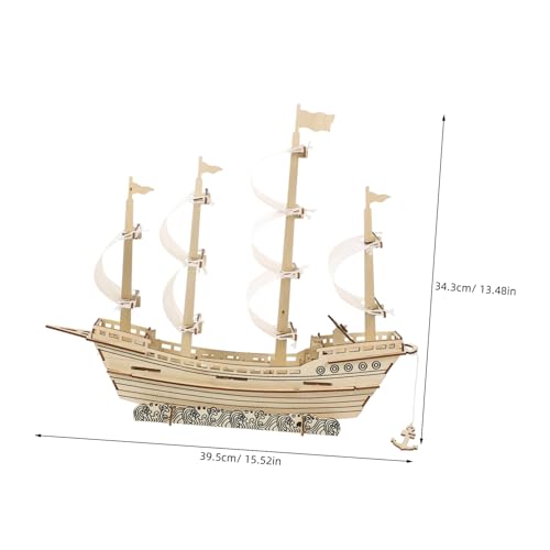 LRXIYODE Segelschiff Holzpuzzle DIY Bausatz Realistisches Segelboot Modellbausatz aus Holz Puzzle für Erwachsene und Handwerkliches Holzmodell für Dekoration und von LRXIYODE