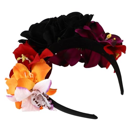 LRXIYODE Simulierter Rosen Haarreif Blumen Accessoire Langlebig Bequem Vielseitig für Party Festival Hochzeit Braut Foto Requisite Haarschmuck Zufällige Farbe von LRXIYODE
