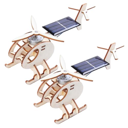 LRXIYODE Solarflugzeuge Mini-Flugzeuge Holzbearbeitungssets Für Holzhandwerk Für Wissenschafts-kit Holzprojekte Flugzeug Aus Holz Kunststoff- Und Metallkomponenten von LRXIYODE