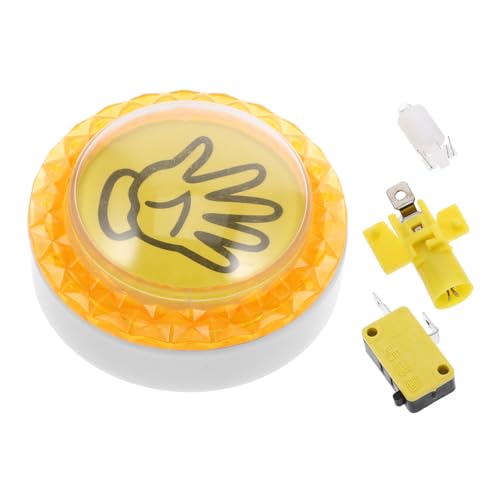 LRXIYODE Spieltaste kinderspiele interaktive Spiele Spielknopf Antwort-Buzzer Spieleknöpfe Spiel-Summer mit Licht und Ton Spielshow-Summer Summer-Taste Game Summer kein Knopf Plastik Yellow von LRXIYODE