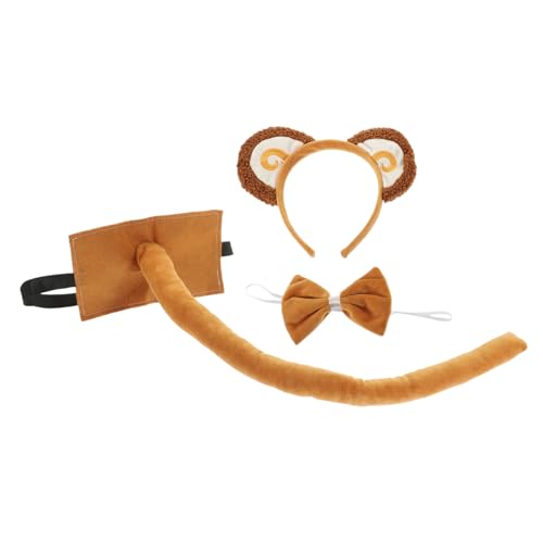 LRXIYODE Stirnband Affenohren mit und Fliege Weiches Tierkostüm Requisiten für Cosplay Party Geburtstag und Maskenball und Auffällig LRXIYODE Stirnband Affenohren mit und Fliege Weiches Tierkostüm Requisiten für Cosplay Party Geburtstag und Maskenball und Auffällig von LRXIYODE