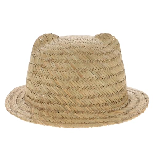 LRXIYODE Strohhut für Mädchen Sonnenhut -Cowboyhut Strandhüte für Bauernhut Strandhut aus Stroh für Kleinkinder Cowboy-Hut Sommermütze für Olive Green von LRXIYODE