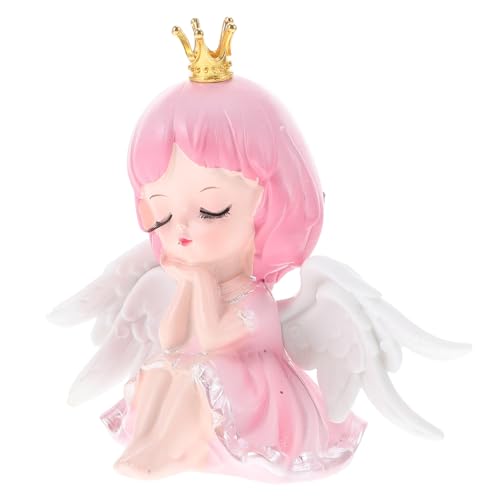 LRXIYODE Süßer Mädchen Kuchenaufsatz Engel Figur Resin Tortenfigur Geburtstagsdekoration für Frauen Party Kuchenornament Rosa Niedliche Fairy Cake Topper LRXIYODE Süßer Mädchen Kuchenaufsatz Engel Figur Resin Tortenfigur Geburtstagsdekoration für Frauen Party Kuchenornament Rosa Niedliche Fairy Cake Topper von LRXIYODE