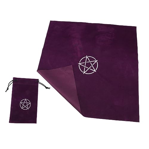 LRXIYODE Tarot Tischdecke Muster Rutschfestes Altartuch mit Mystischem Divinationsdesign Glatte Rückseite für Wahrsagung Astrologie und Spirituelle Rituale von LRXIYODE