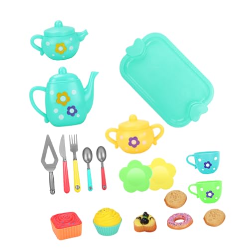 LRXIYODE Tee Set Teiliges Simuliertes Teeservice mit und Tasse Sicher Rund und Glatt Fördert Kindliche Entwicklung und Fantasie Geeignet für Mädchen Rollenspiele von LRXIYODE