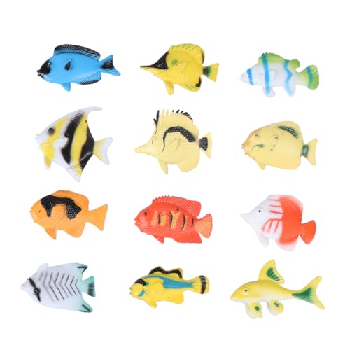 LRXIYODE Teiliges Meerestiere Figuren Tropische Fische Modellspielzeug Simulation Lernspielzeug für Kognitive Entwicklung und Partydekoration von LRXIYODE