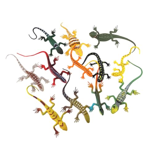 LRXIYODE Teiliges Miniatur Eidechsenfiguren Tiermodelle Realistisch Gestaltet für Ab Jahren Pädagogisch Zootier Reptilien Spielfiguren zur Spielerischen Naturerfahrung von LRXIYODE