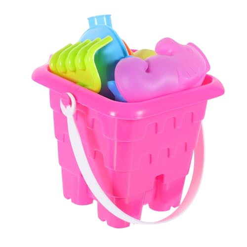 LRXIYODE Teiliges Strandspielzeug Sandspielzeug mit Ergonomischem Eimergriff Robust und Bruchfest Geeignet für Kleinkinder zum Graben Bauen und Kreativen Am Strand Rosa Kleiner Eimer von LRXIYODE