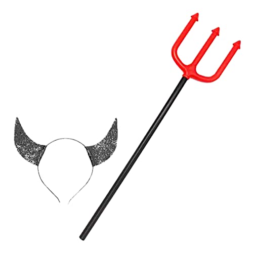 LRXIYODE Teufelshörner Haarreif Kostümset für Halloween Leichter Kopfband mit Requisiten für Cosplay Party Karneval für Erwachsene LRXIYODE Teufelshörner Haarreif Kostümset für Halloween Leichter Kopfband mit Requisiten für Cosplay Party Karneval für Erwachsene von LRXIYODE