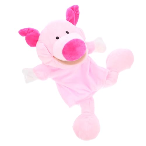 LRXIYODE Plüsch Handpuppe Schwein für Kinder Interaktive Geschichtenerzähl Spielzeug für Kleinkinder Süßes Cartoon Design Fördert Kreativität und Fantasie Handpuppe für Rollenspiele von LRXIYODE