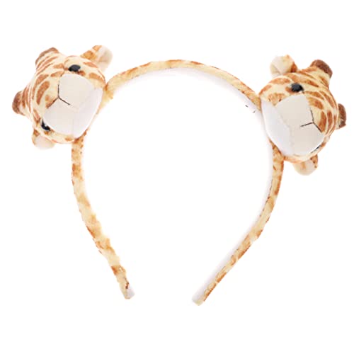 LRXIYODE Tierisches Stirnband Flauschiges Haarband Kostümstirnband Tierkostüm Hörner Zebra Geweih Cosplay Tierische Stirnbänder Tiere Giraffe -stirnband Tierparty-kostümzubehör Pp Baumwolle von LRXIYODE
