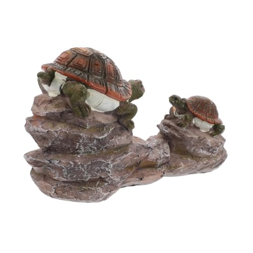 LRXIYODE Tierschmuck Für Und Kind Deko Niedliche Desktop-Ornamente Kleine Figuren Outdoor-statuen Für Den Garten Simulationsschildkrötenspielzeug Simulationstiermodell-Ornamente Harz von LRXIYODE
