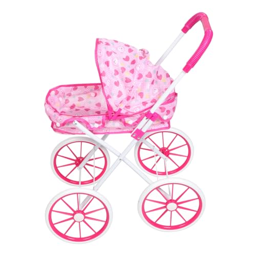 LRXIYODE Trolley Kinderwagen Babypuppe Rollenspiel Puppen Miniatur Puppenwagen Puppendecke Regenschirm Kinderwagen Regenschirm Kinderwagen Puppenhaus Puppenwagen von LRXIYODE