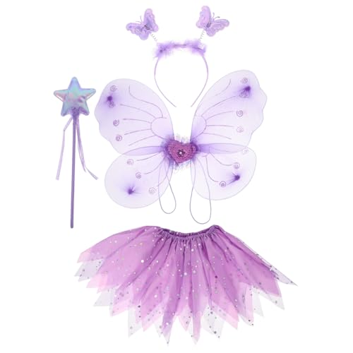 LRXIYODE Tutu Rock mit Schmetterlingsflügeln Fee Kostüm für Mädchen Pettiskirt Party Zubehör Leicht und Hautfreundlich für Festliche Anlässe und Verkleidung LRXIYODE Tutu Rock mit Schmetterlingsflügeln Fee Kostüm für Mädchen Pettiskirt Party Zubehör Leicht und Hautfreundlich für Festliche Anlässe und Verkleidung von LRXIYODE