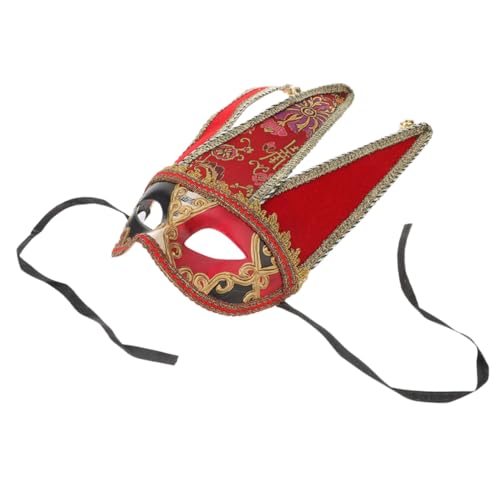 LRXIYODE Venezianische Halbgesichtsmaske Karneval Halloween Party Kostümmaske Maskenball Damen Herren Rote Maske für Fasching Maskerade Kostüm Accessoire LRXIYODE Venezianische Halbgesichtsmaske Karneval Halloween Party Kostümmaske Maskenball Damen Herren Rote Maske für Fasching Maskerade Kostüm Accessoire von LRXIYODE