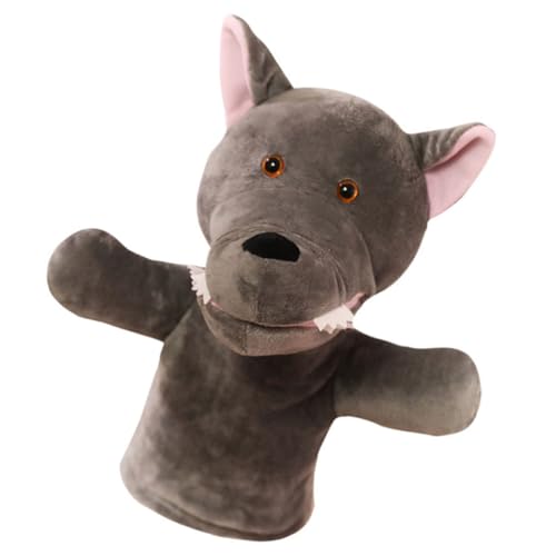 LRXIYODE Weiche Plüsch Wolf Handpuppe Interaktives Tier Handspielzeug für Frühe Bildung Storytelling Motorische Fähigkeiten Kommunikation und Selbstvertrauen von LRXIYODE