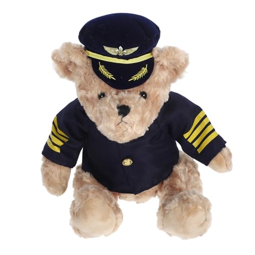 LRXIYODE Weicher Plüschbär mit Kapitän Uniform Kuscheltier Bär für Hochzeit Geburtstag Party Kreatives für Familie Freunde Dekoratives Stofftier LRXIYODE Weicher Plüschbär mit Kapitän Uniform Kuscheltier Bär für Hochzeit Geburtstag Party Kreatives für Familie Freunde Dekoratives Stofftier von LRXIYODE