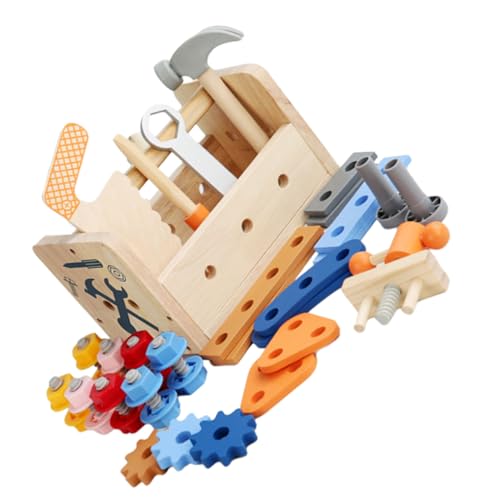 LRXIYODE Werkzeugset aus Robustem Holz Multifunktionales Schrauben und Mutternspielzeug Fördert Kreativität und Handwerkliches Lernen Kompakte für Kleinkinder für Jungen und Mädchen LRXIYODE Werkzeugset aus Robustem Holz Multifunktionales Schrauben und Mutternspielzeug Fördert Kreativität und Handwerkliches Lernen Kompakte für Kleinkinder für Jungen und Mädchen von LRXIYODE