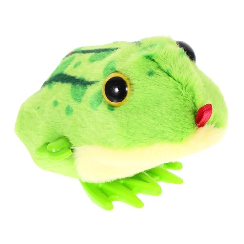 LRXIYODE Wind Up Springfrosch aus Plüsch und Kunststoff Buntes Lustiges Gartenspielzeug für Ab Jahren Fördert Hand Auge Koordination für Geburtstag oder Ostern von LRXIYODE