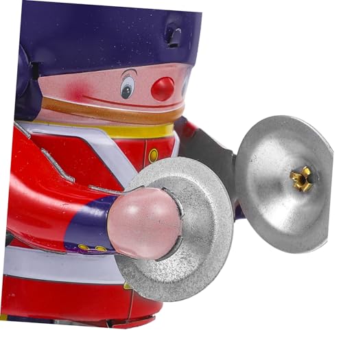 LRXIYODE Witziges Blechspielzeug Aufziehbarer Percussionist Roboter aus Eisen für Sammler Sicheres Design mit Abgerundeten Kanten Lustiges Geschenk für Freunde und Familie von LRXIYODE