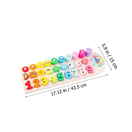 LRXIYODE Zahlen Puzzle Montessori Lernspielzeug für Vorschulkinder Steckpuzzle zur Zahlen und Formen Erkennung Fördert Konzentration Denkvermögen und Feinmotorik von LRXIYODE