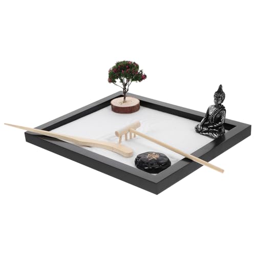 LRXIYODE Zen Garden Kit mit Buddha Figur Miniatur Sandgarten für Büro und Zuhause Meditationsdeko Kreatives Artware Dekor für Yoga Feng Shui Tischdekoration LRXIYODE Zen Garden Kit mit Buddha Figur Miniatur Sandgarten für Büro und Zuhause Meditationsdeko Kreatives Artware Dekor für Yoga Feng Shui Tischdekoration von LRXIYODE